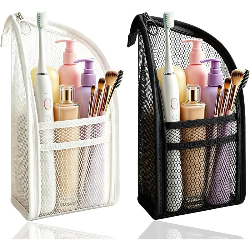 Travel Accessories Organizer - Mesh Toiletry Bag Breathable Quick Dry