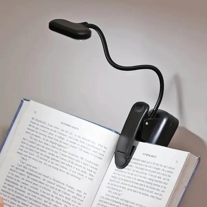 Book Light Flexible - Mini LED Book Light with Clip,Battery