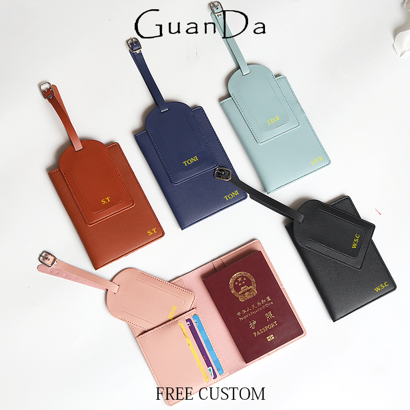 Travel Accessories Gift Set - Custom Name Travel Passport Holder Set