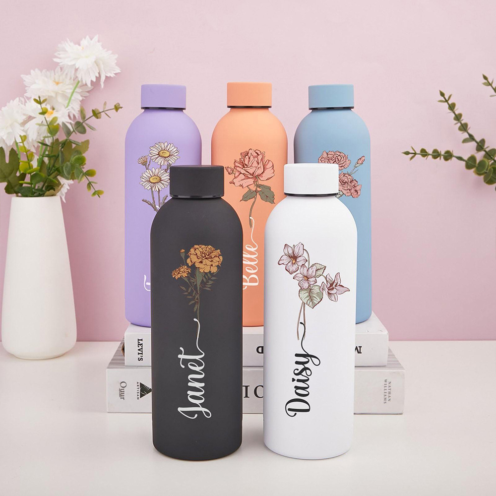 Portable Travel Kettle - Customized Floral Water Bottle, Portable Outdoor