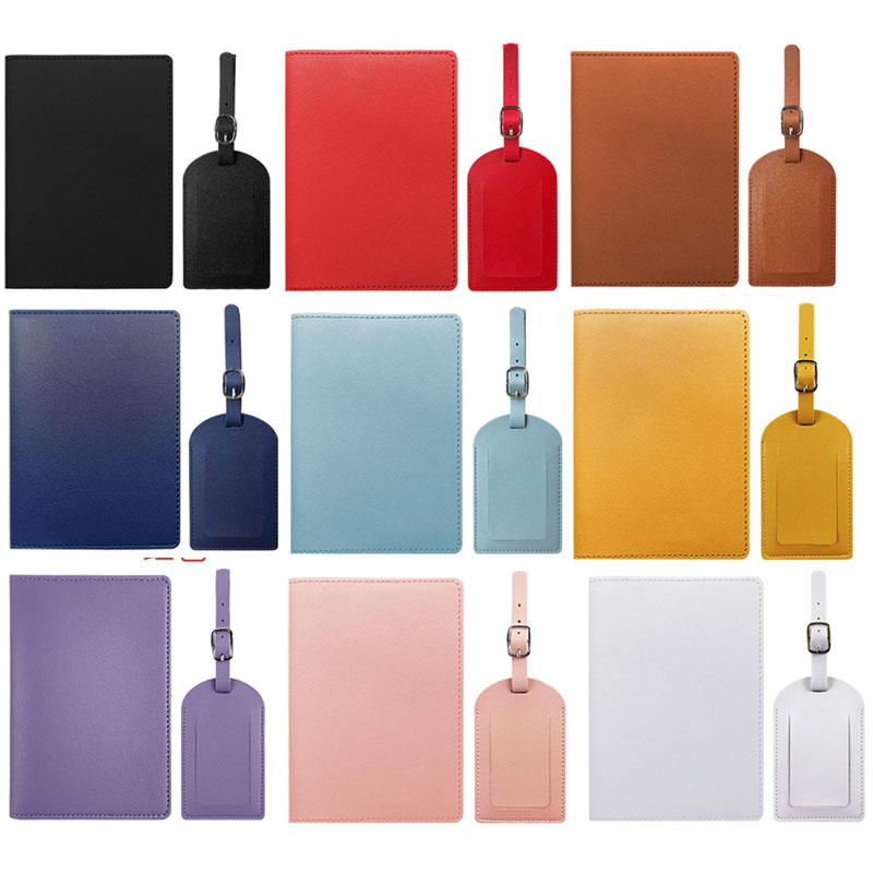 Travel Accessories Gift Set - Travel PU Passport Cover Luggage Tags