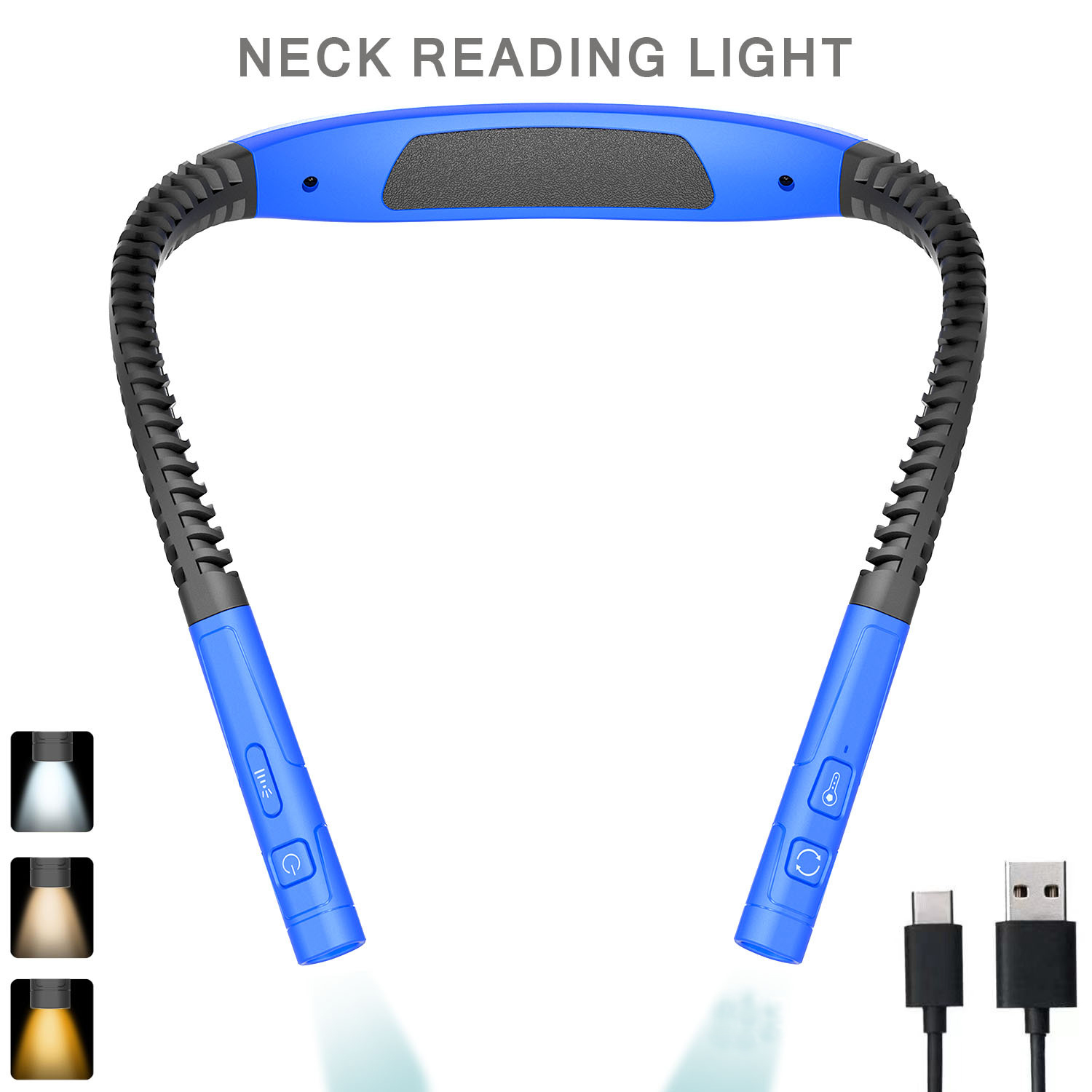 Book Light Flexible - LED Neck Reading Lights Rechargeable Flexible
