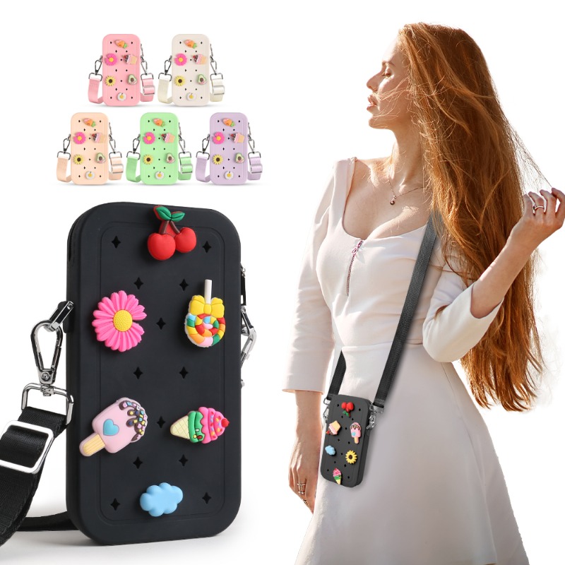 Travel Accessories Organizer - Multifunction Portable Silicone Crossbody Bag Waterproof