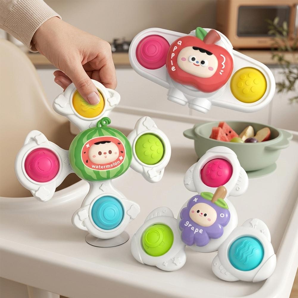 Travel Accessories For Baby - 3Pcs Baby Sucker Fidget Spinning Toys