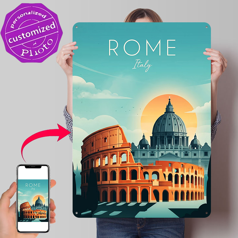 Travel Accessories Rome - Rome Travel Metal Poster Perfect Gift
