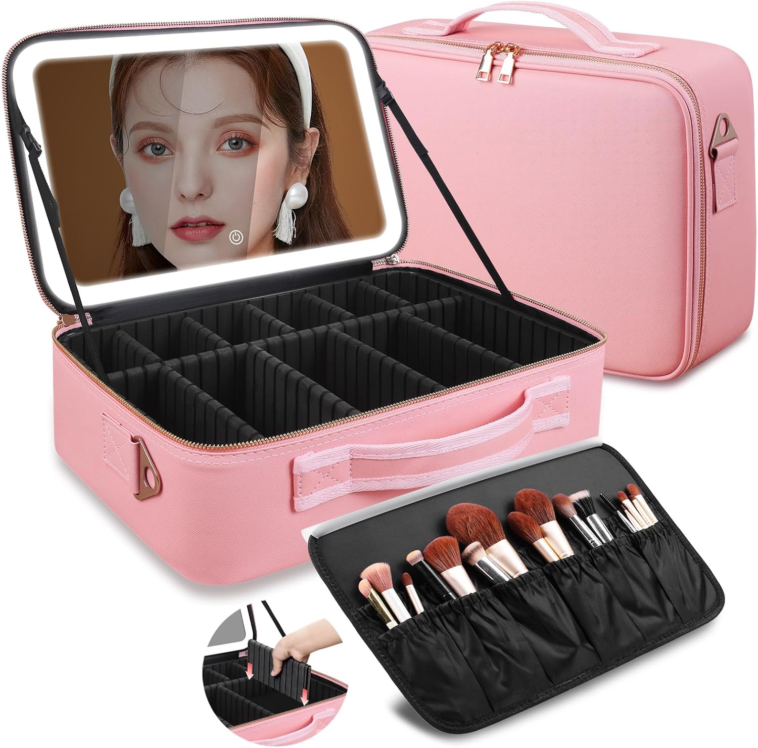 Travel Accessories Organizer - Large Capacity Makeup Bag 15''X11'' with