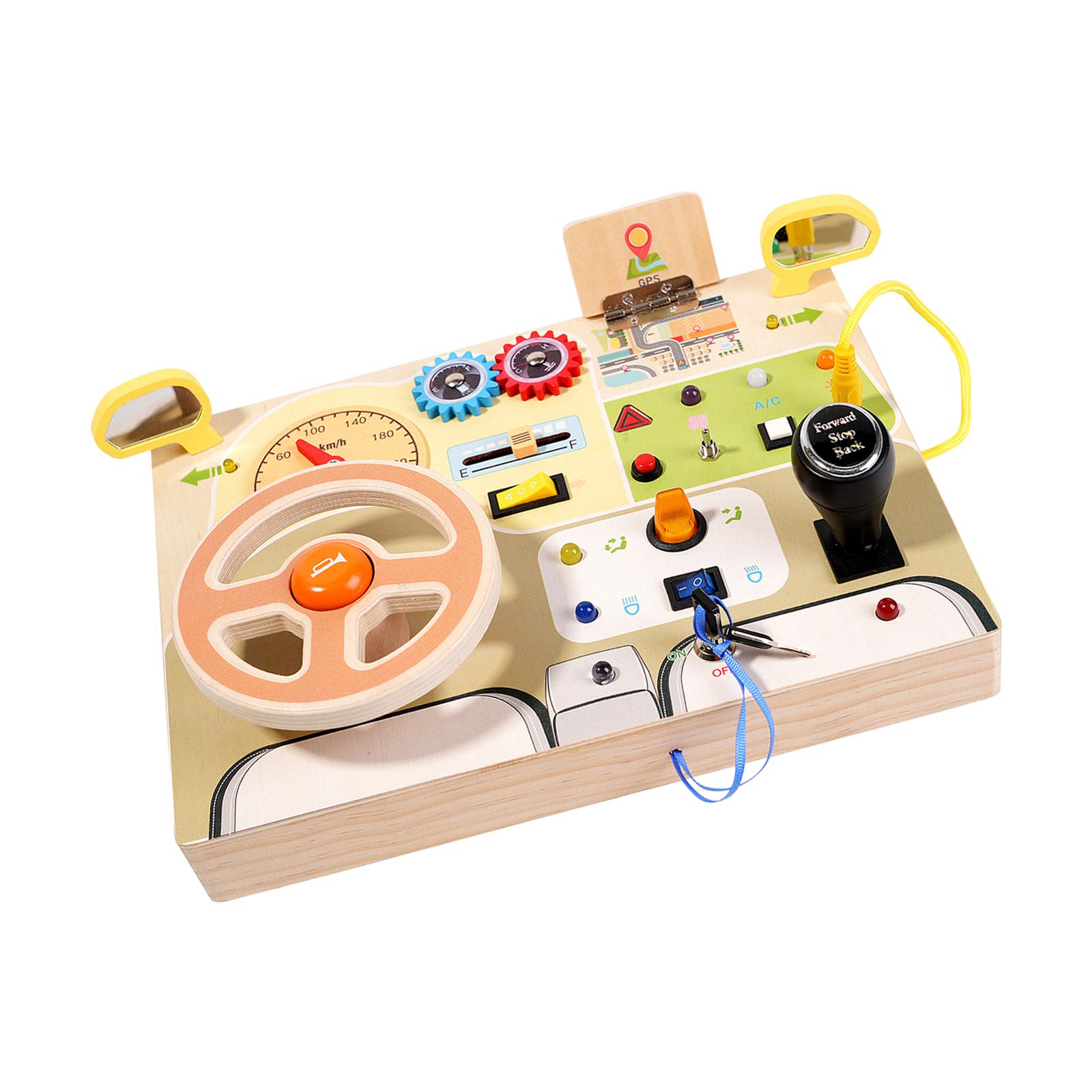 Travel Accessories For Baby - Montessori Busy Board with LED Baby