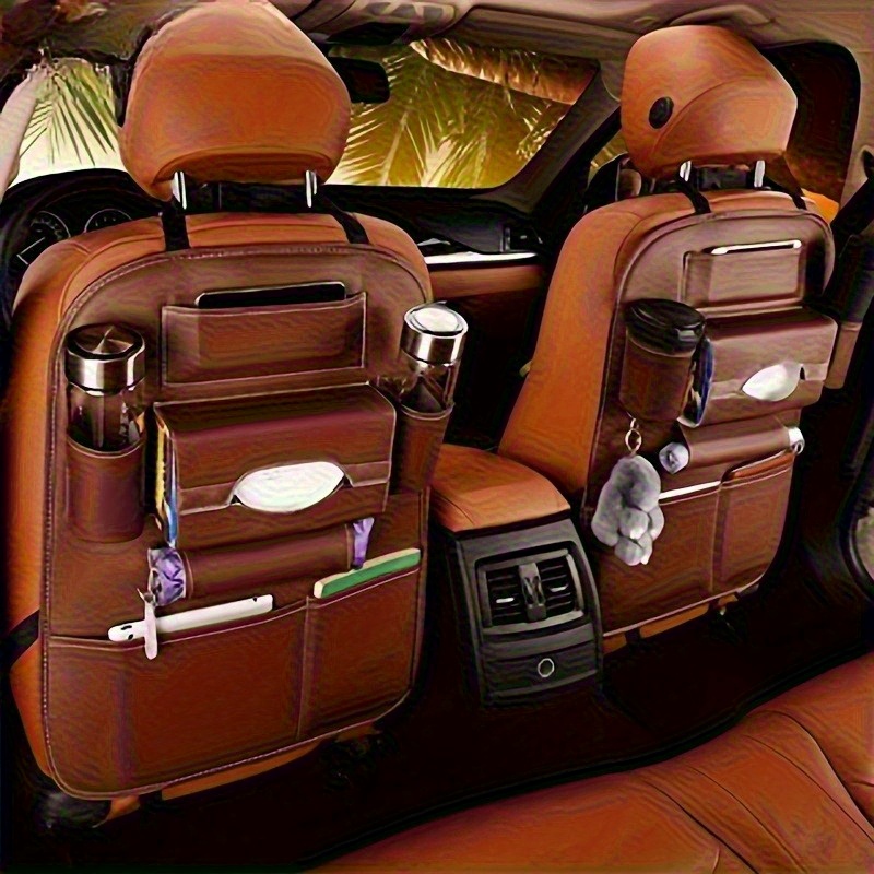 PU Leather Car Seat Organizer  - Car Seat Travel Bag 评论和价格