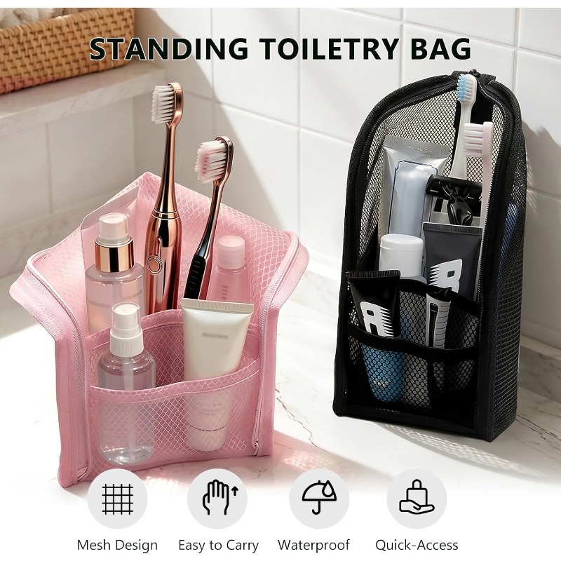 Mesh Toiletry Bag Breathable Q - Travel Accessories Organizer 评论和价格