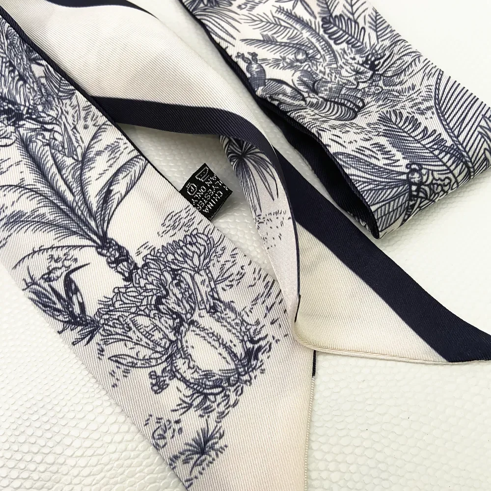 Extended Ribbon Scarf, Silk Ha - Travel Accessories Neck 评论和价格