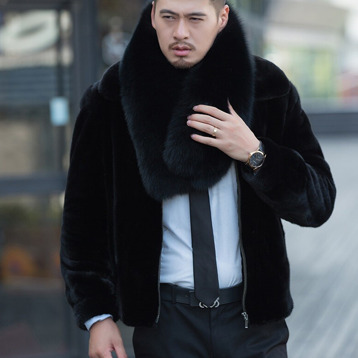 Genuine Fox Fur Scarf Winter A - Travel Accessories Neck 评论和价格