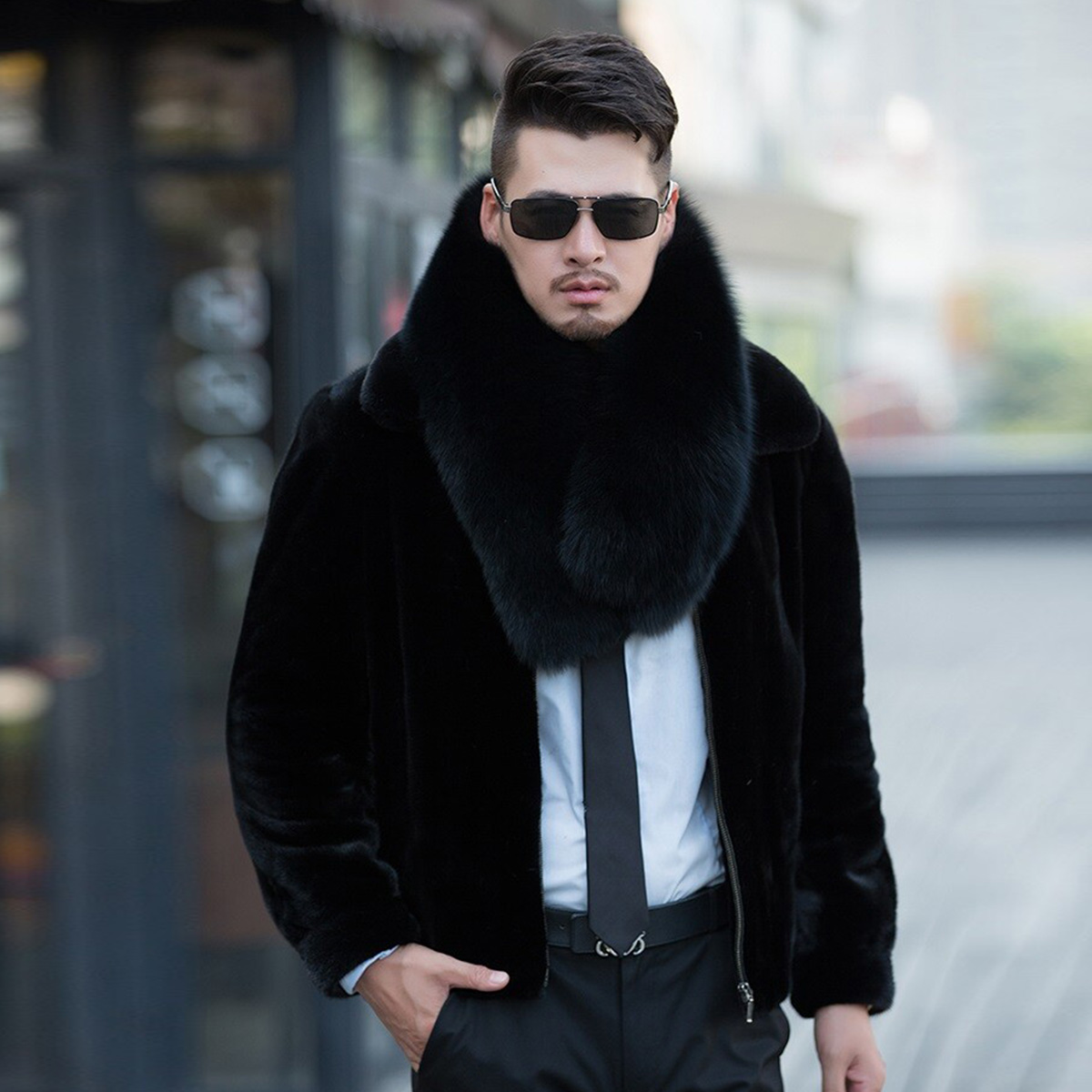 Genuine Fox Fur Scarf Winter A - Travel Accessories Neck 评论和价格