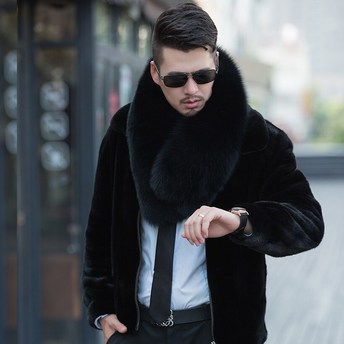 Genuine Fox Fur Scarf Winter A - Travel Accessories Neck 评论和价格