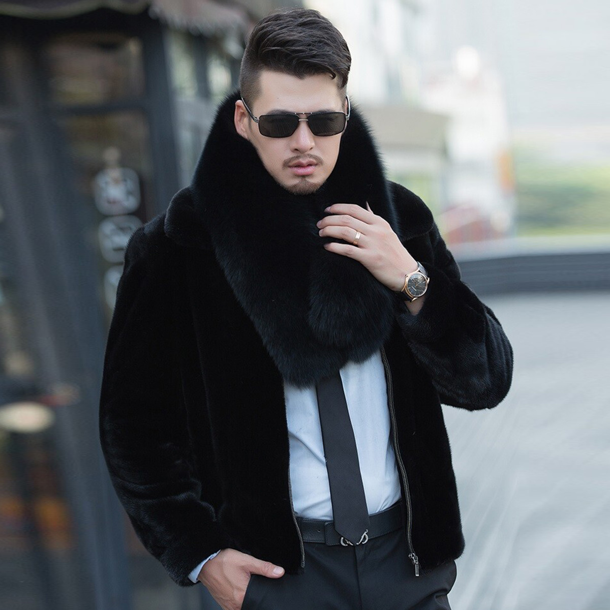 Genuine Fox Fur Scarf Winter A - Travel Accessories Neck 评论和价格
