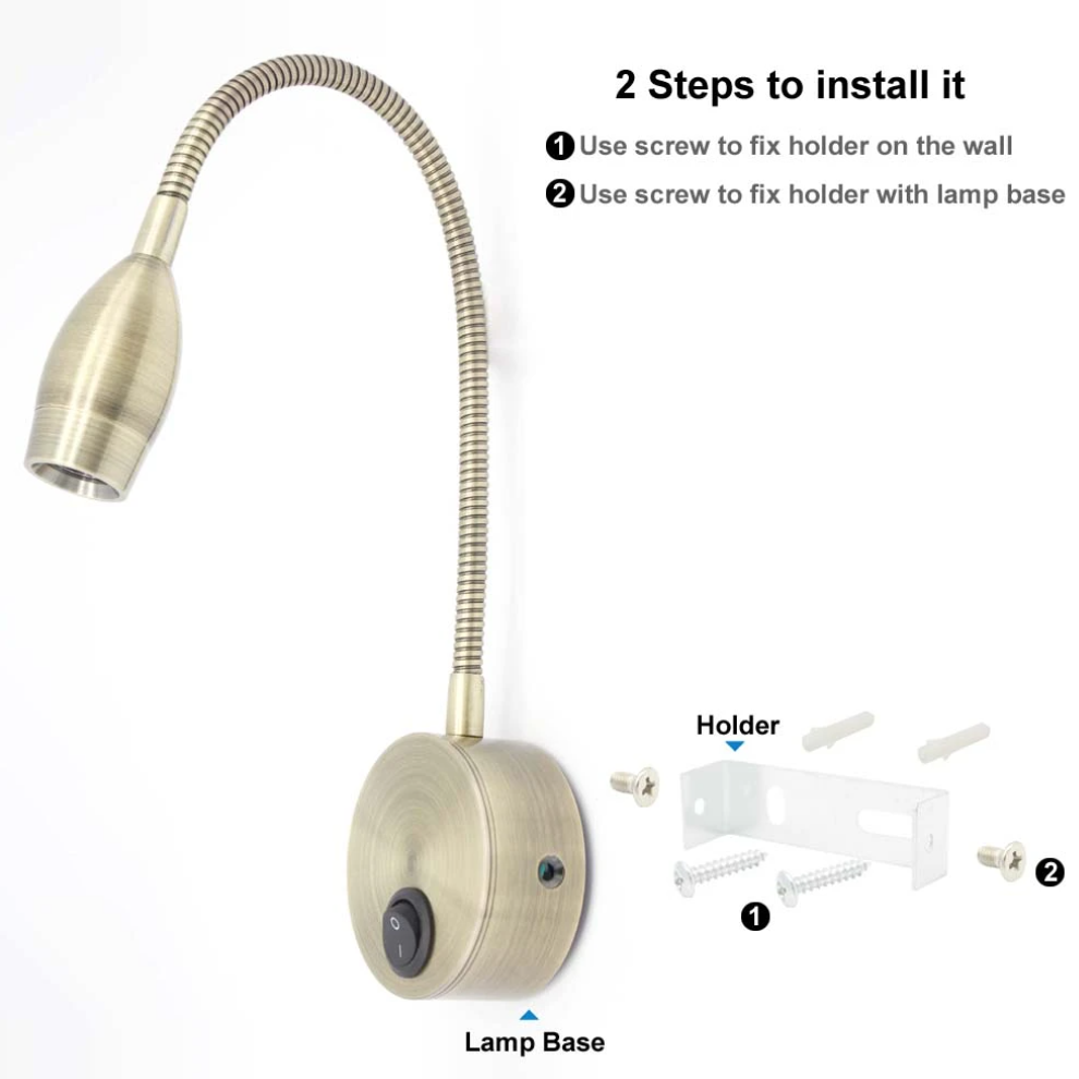 3W LED Flexible Reading Light  - Book Light Flexible 评论和价格