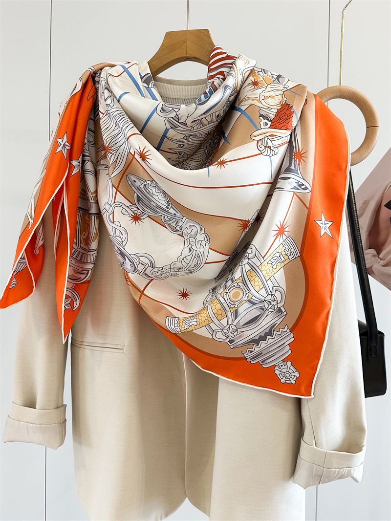 Luxury Brand Scarf Large Silk  - Travel Accessories Neck 评论和价格