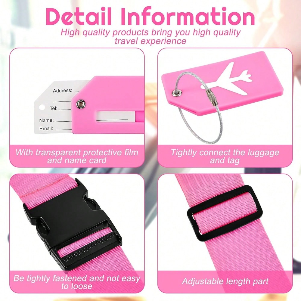 Luggage Strap Set with Luggage - Travel Accessories Gift Set 评论和价格
