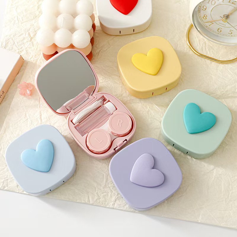 Heart Contact Lens Case with M - Travel Accessories Comfort 评论和价格