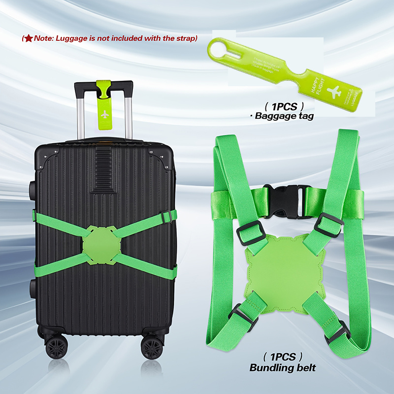 2-Piece Luggage Strap Set + Lu - Travel Accessories Gift Set 评论和价格