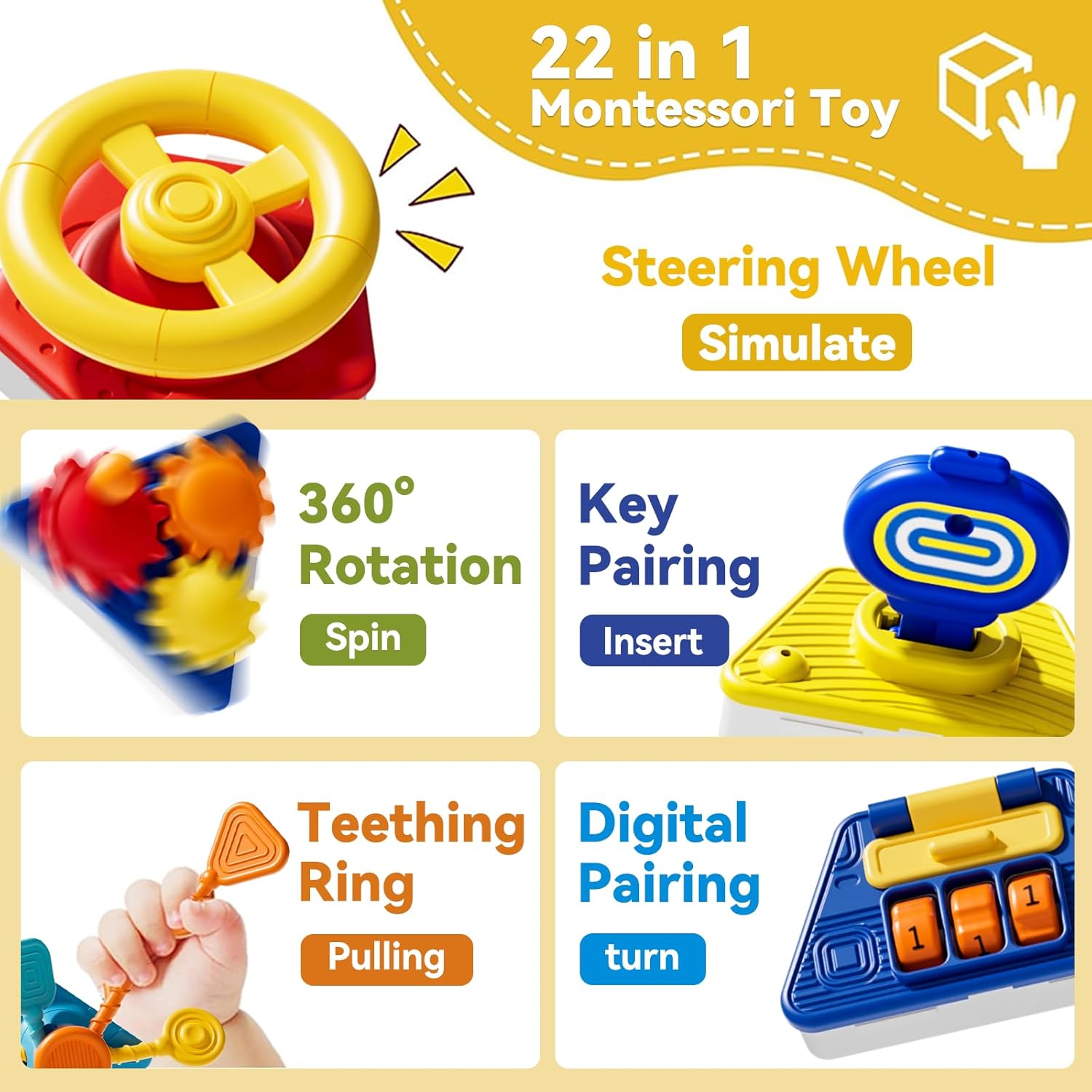 Baby Busy Board Activity Cube  - Travel Accessories For Baby 评论和价格