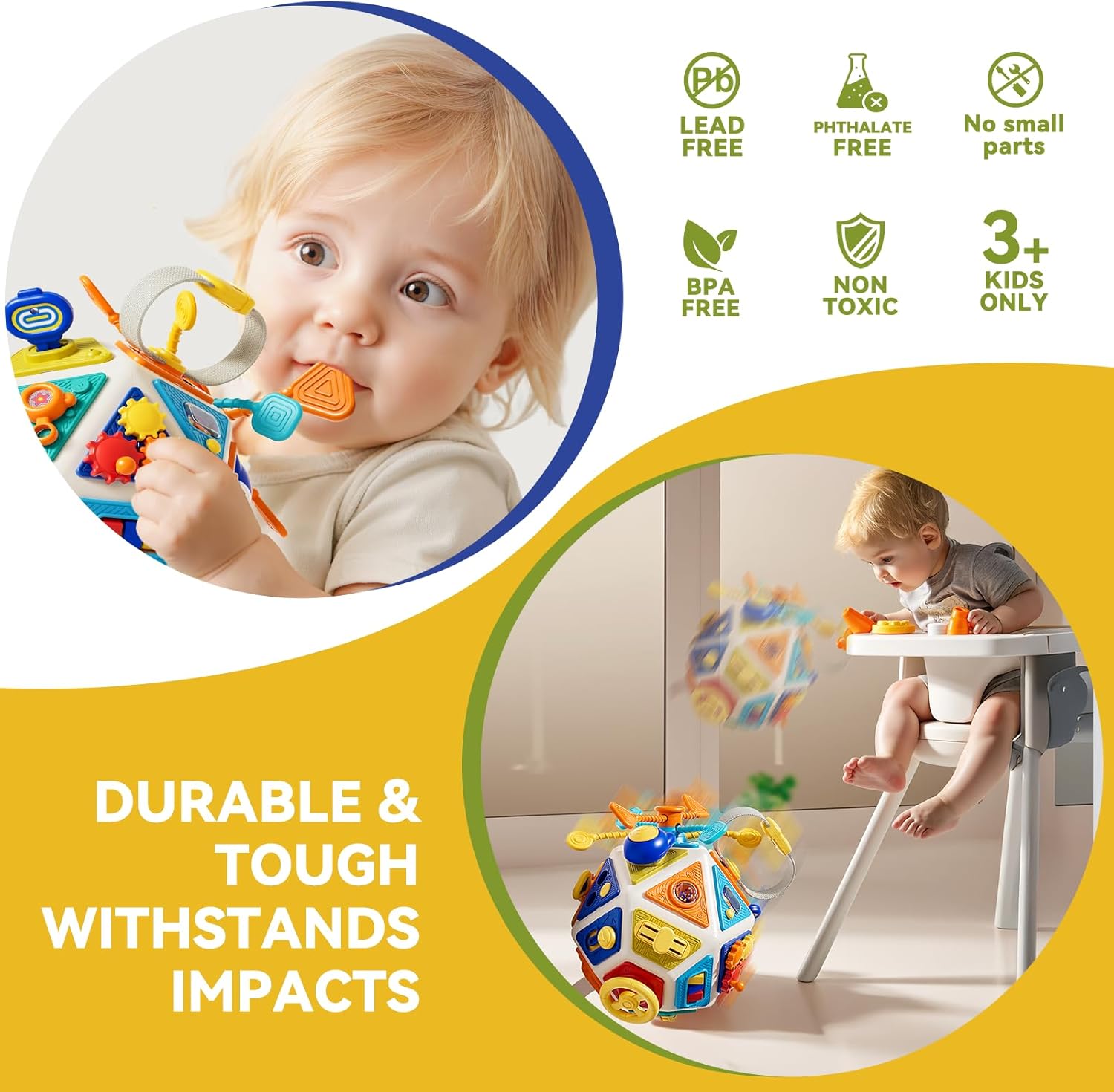 Baby Busy Board Activity Cube  - Travel Accessories For Baby 评论和价格