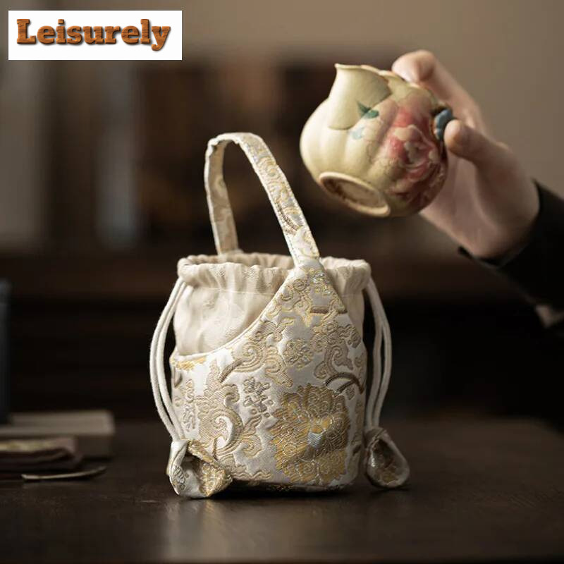 Chinese Brocade Drawstring Tea - Travel Accessories Kit Bag 评论和价格
