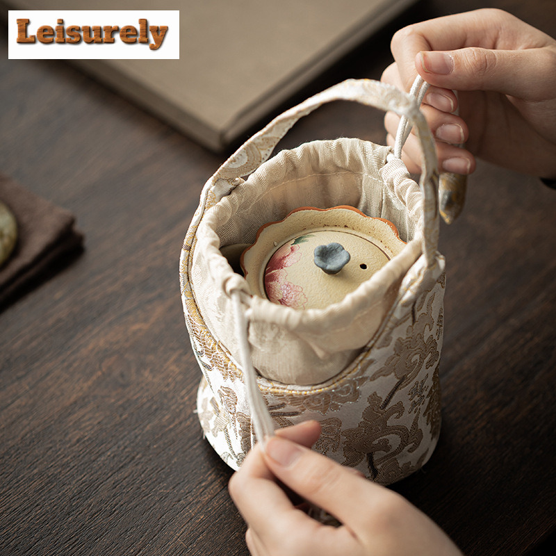 Chinese Brocade Drawstring Tea - Travel Accessories Kit Bag 评论和价格