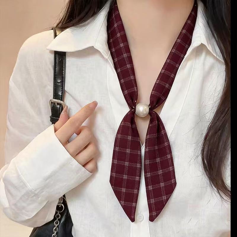 Pearl Buckle Twilly Scarf Wome - Travel Accessories Neck 评论和价格