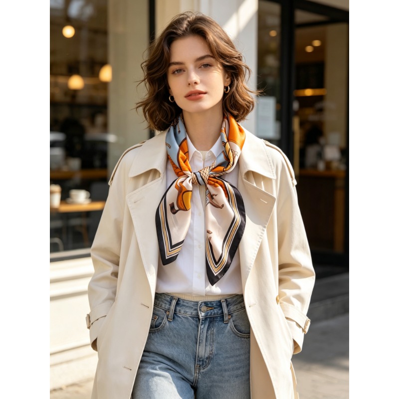 Luxury 100% MULBERRY SILK Squa - Travel Accessories Neck 评论和价格