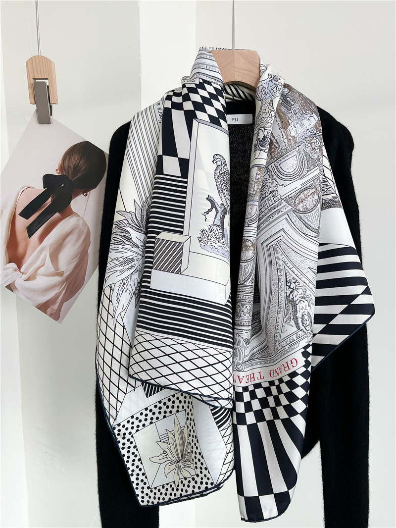 Large Silk Scarfs Brands Desig - Travel Accessories Neck 评论和价格