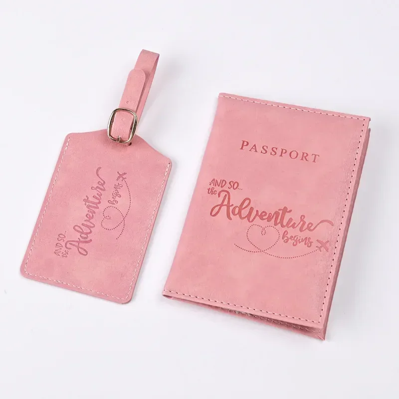 New Purple PU Leather Passport - Travel Accessories Gift Set 评论和价格