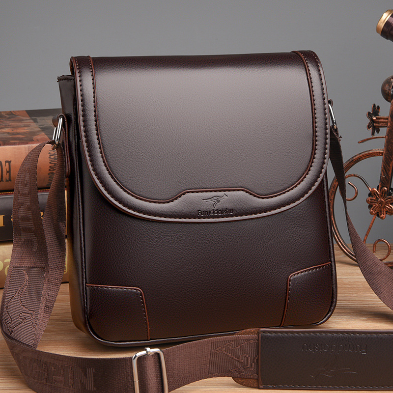 Luxury Brand Men Leather Shoul - Travel Accessories Luxury 评论和价格