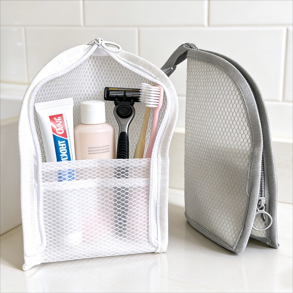 Mesh Toiletry Bag Breathable Q - Travel Accessories Organizer 评论和价格