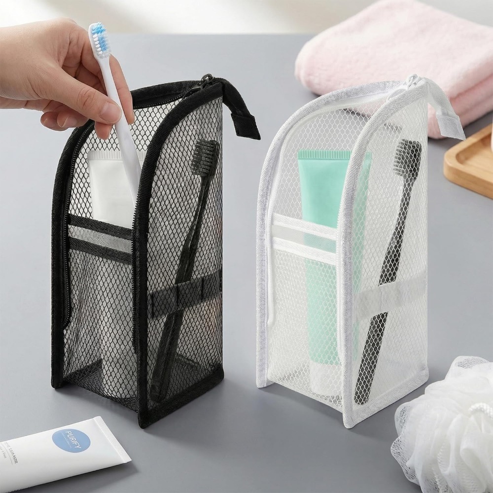 Mesh Toiletry Bag Breathable Q - Travel Accessories Organizer 评论和价格