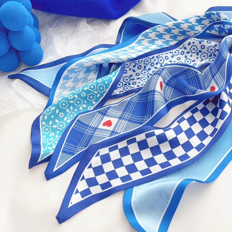 Klein blue silk scarf new chec - Travel Accessories Neck 评论和价格