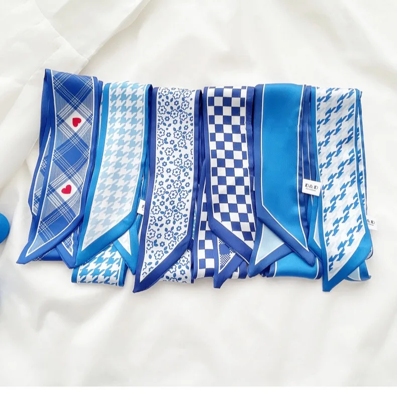 Klein blue silk scarf new chec - Travel Accessories Neck 评论和价格