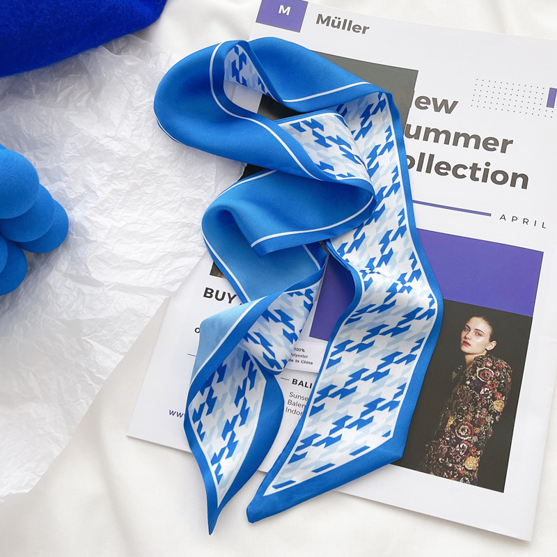 Klein blue silk scarf new chec - Travel Accessories Neck 评论和价格