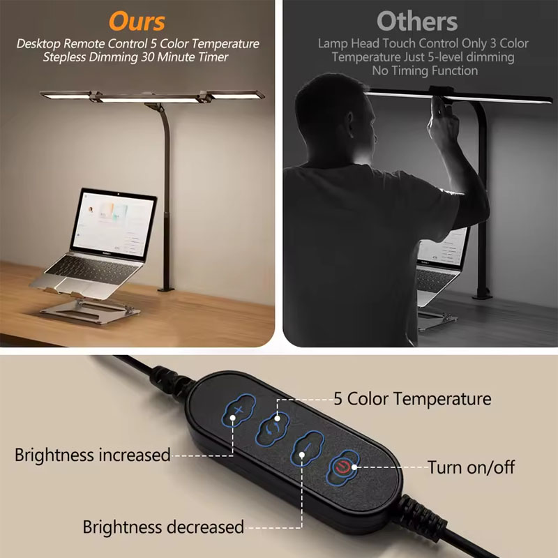 LED Desk Lamp Eye-Caring Desk  - Book Light Flexible 评论和价格