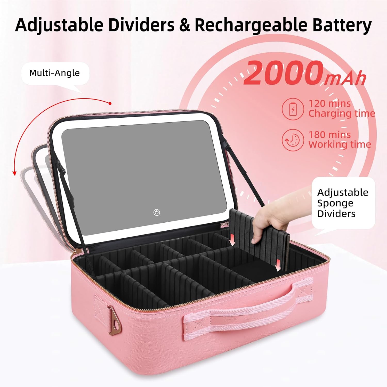 Large Capacity Makeup Bag 15'' - Travel Accessories Organizer 评论和价格