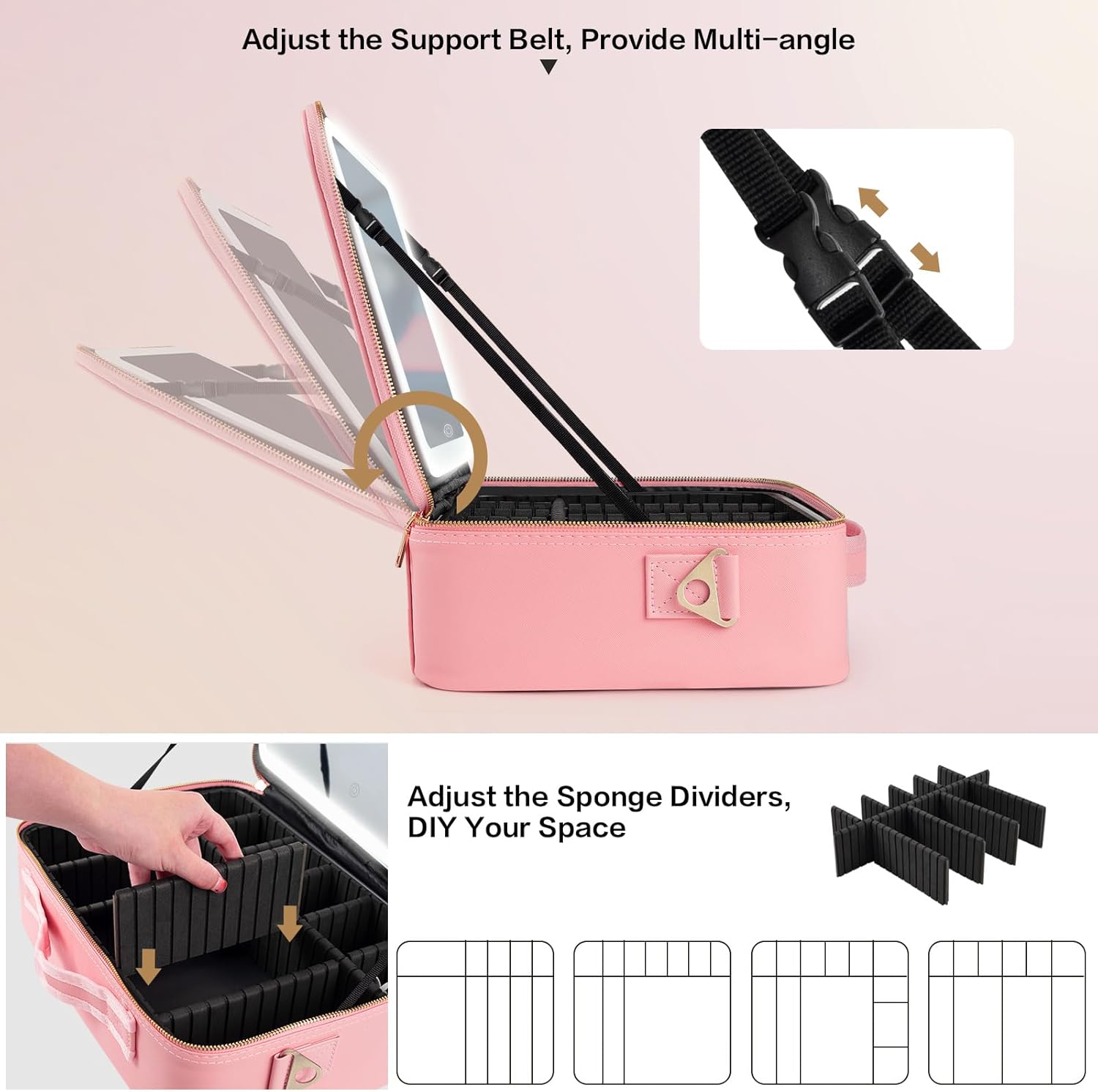 Large Capacity Makeup Bag 15'' - Travel Accessories Organizer 评论和价格