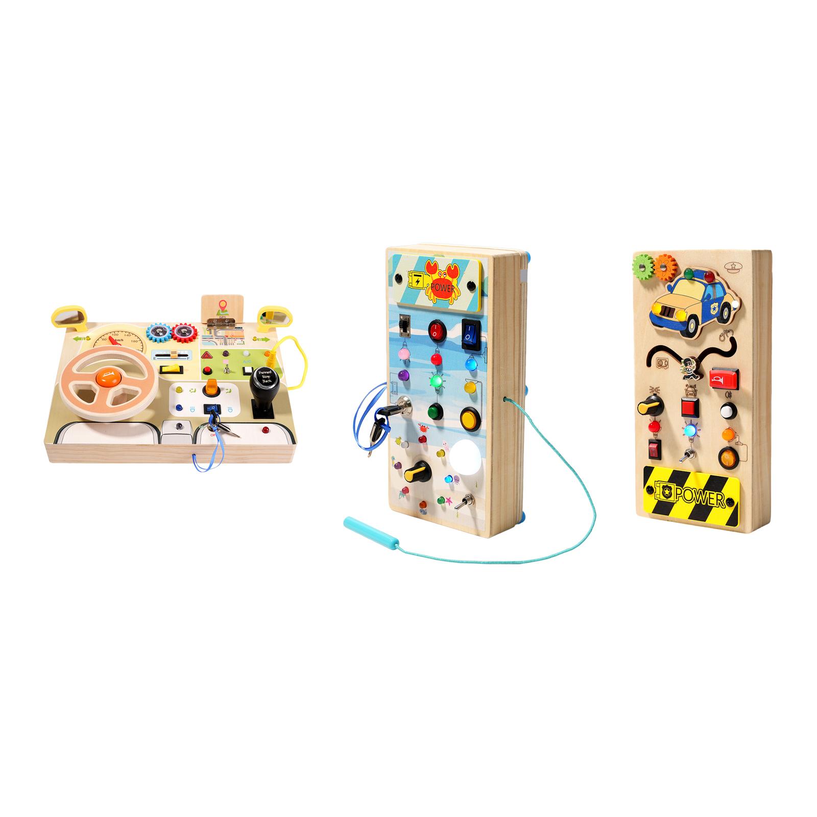 Montessori Busy Board with LED - Travel Accessories For Baby 评论和价格